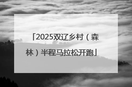 2025双辽乡村（森林）半程马拉松开跑