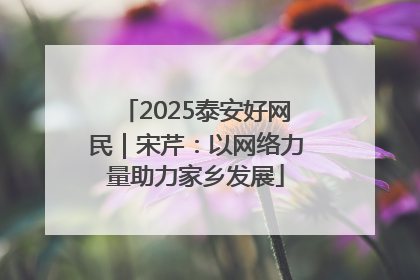 2025泰安好网民｜宋芹：以网络力量助力家乡发展
