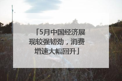 5月中国经济展现较强韧劲，消费增速大幅回升