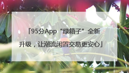 95分App“绿箱子”全新升级，让潮流闲置交易更安心