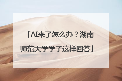 AI来了怎么办？湖南师范大学学子这样回答